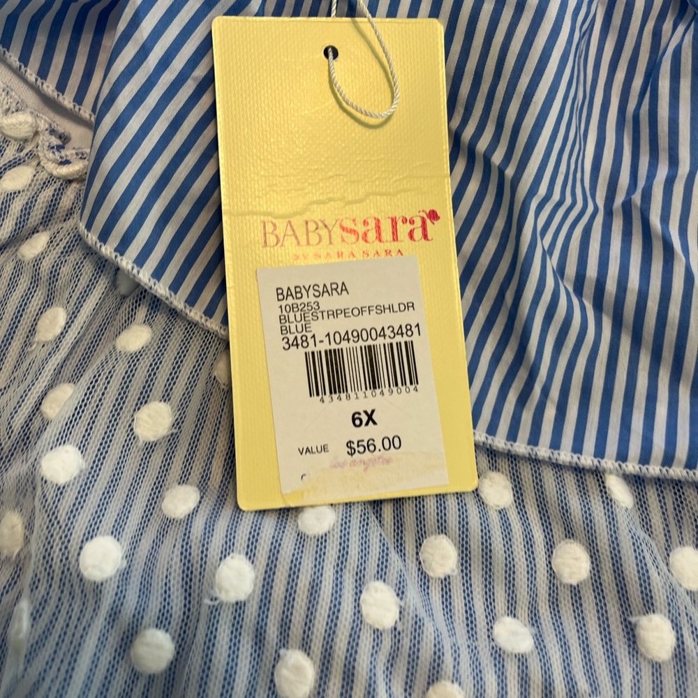 Brand new baby Sara girls beautiful  dress with tags size 6x